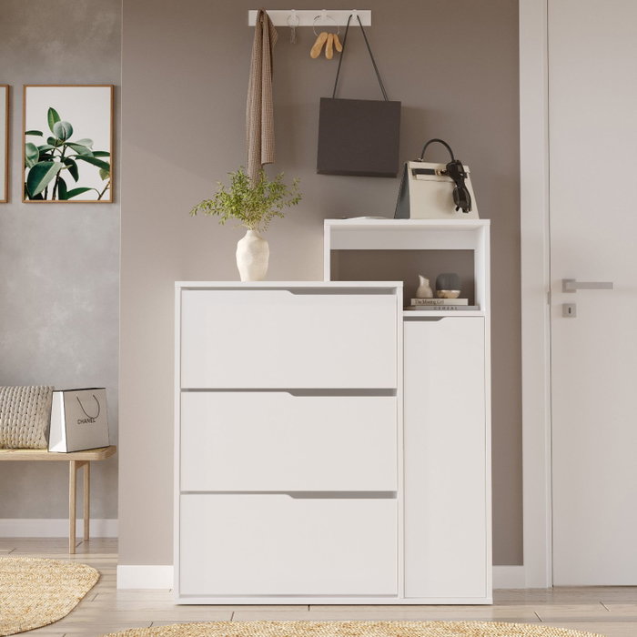 Hanah Home Ico3-W Armario para Zapatos Blanco
